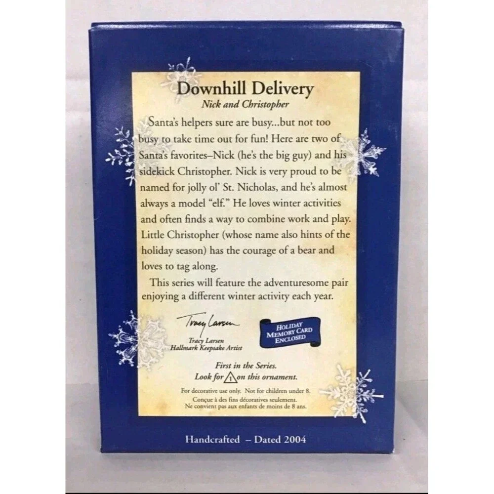 DOWNHILL DELIVERY ~ Nick And Christopher ~ 2004 Hallmark Keepsake Ornament ~ New